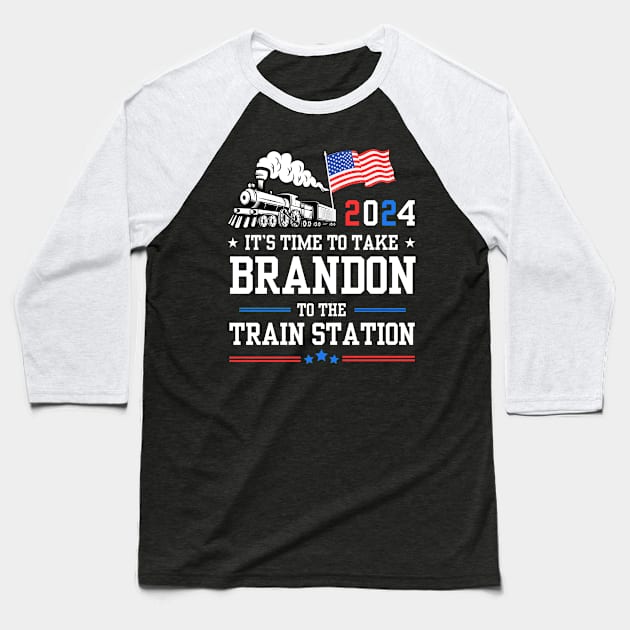 it's time to take Brandon to the train station Baseball T-Shirt by Mojakolane